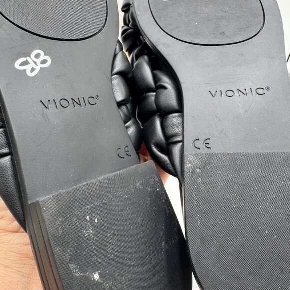 Vionic Braided Cross Strap Slides Kalina Black size 7.5 - Picture 12 of 15